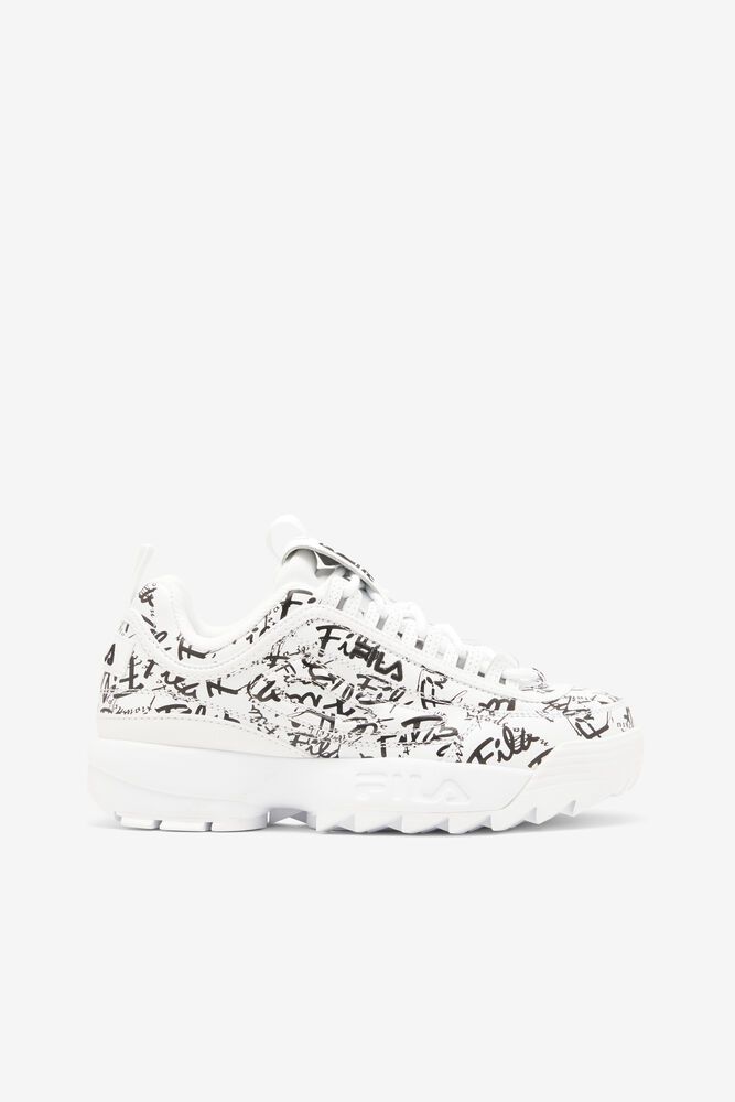 Fila Disruptor 2 Graffiti Trainers White - Womens - 68259VCHA